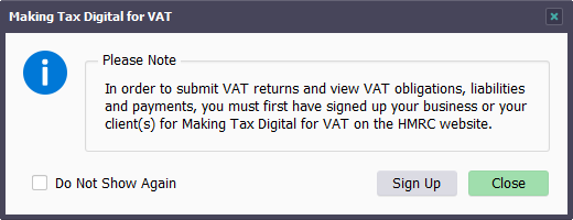 Making Tax Digital for VAT window image