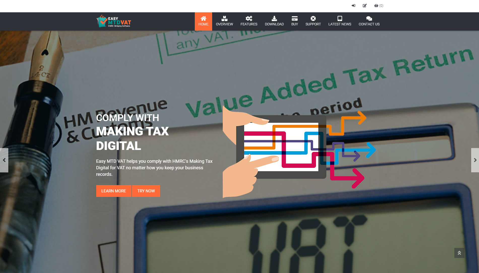 Easy MTD VAT website image