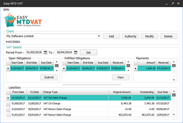 Easy MTD VAT software