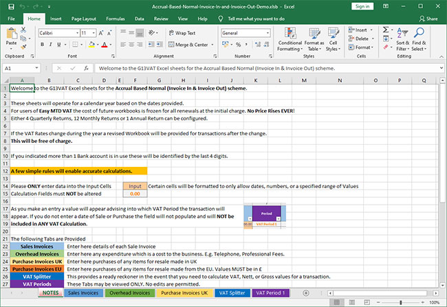 Excel Spreadsheet Templates To Comply With Making Tax Digital For Vat