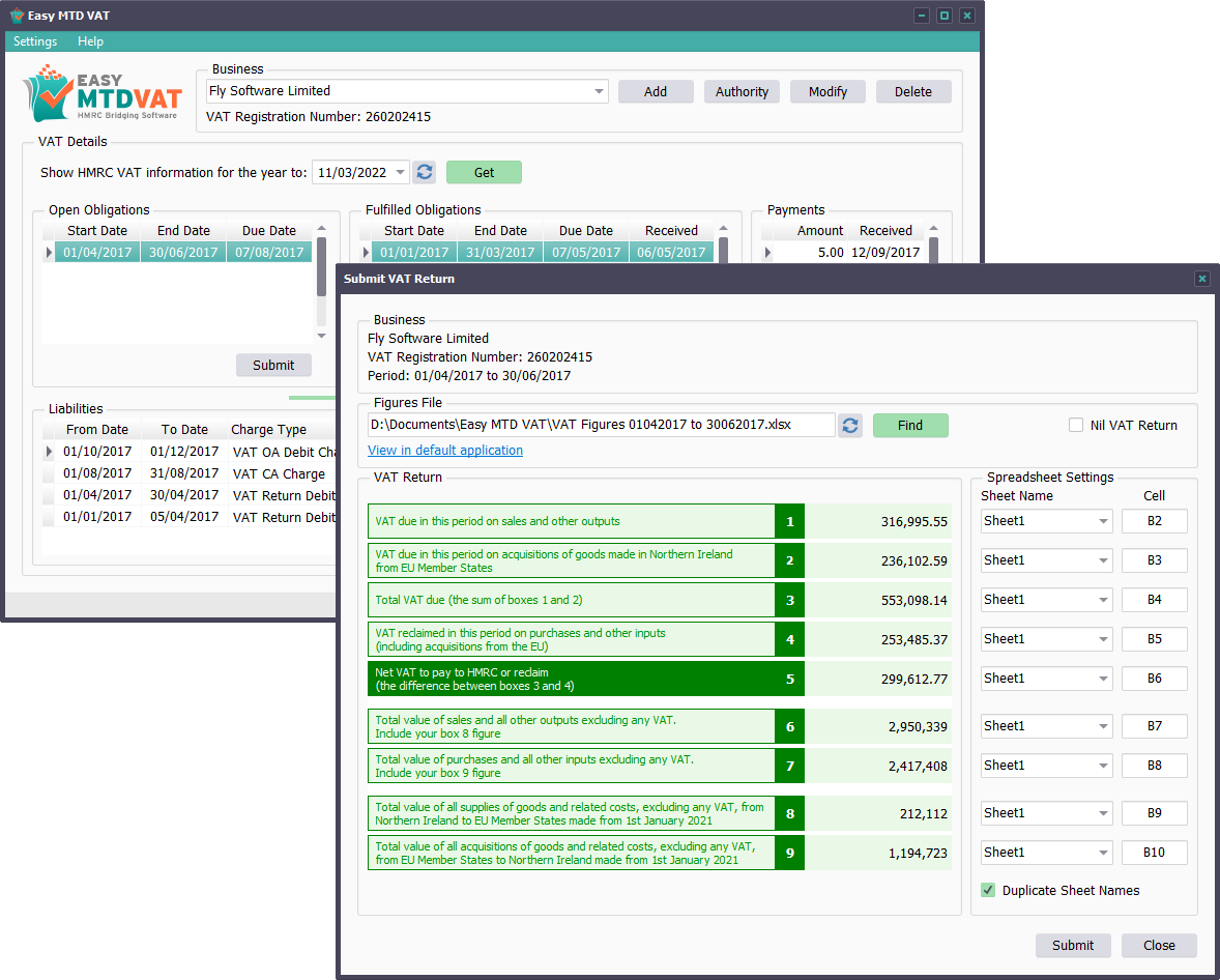 Easy MTD VAT interface