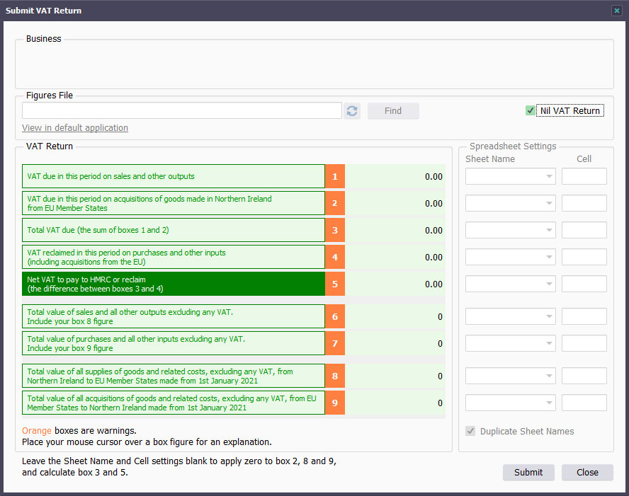 Easy MTD VAT Submit VAT Return window image